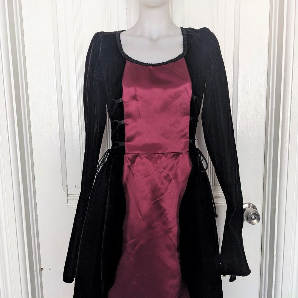 Lip Service Deadstock Vampire Velvet and Satin Gown Vintage 90s NWT - Picture 5 of 11